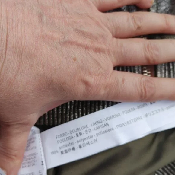 NWT Zara Olive Green Silver Shiny Glitter Bomber Jacket. M - Picture 7 of 8